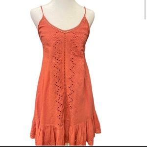 House of Harlow 1960 rust eyelet midi sundress size small NWT